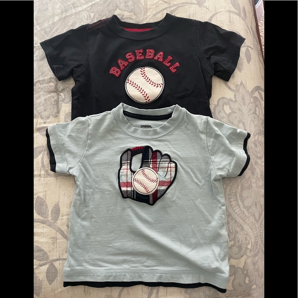 EUC Gymboree Baseball Shirts, size 12-18 mos
